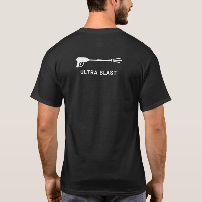 T-shirt Arme à vaporisateur à eau à pression Noir (Dos)