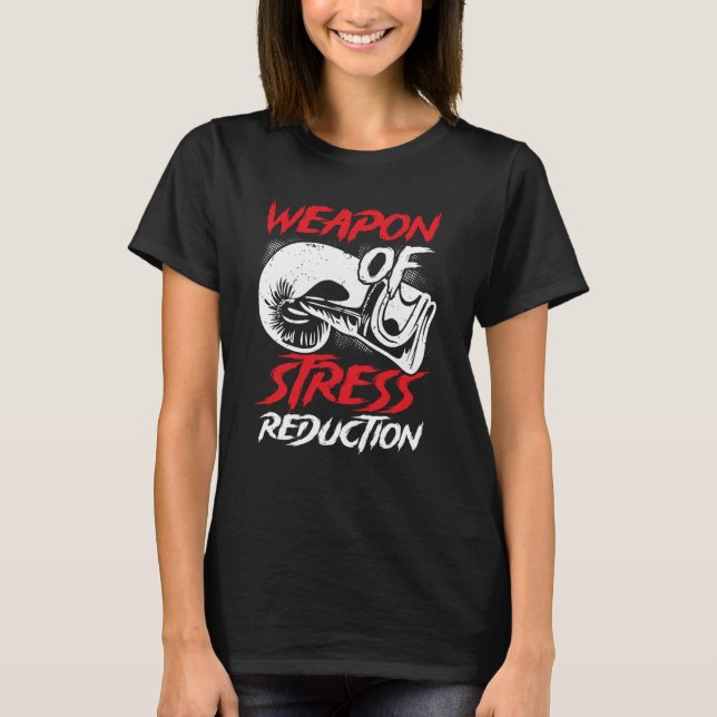 T-shirt Arme De Boxe De Réduction Du Stress (Devant)