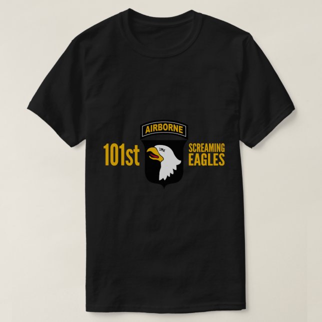 T-SHIRT ARMÉE 101E DIVISION AÉRONAUTIQUE SCREAMING EAGLES  (Design devant)