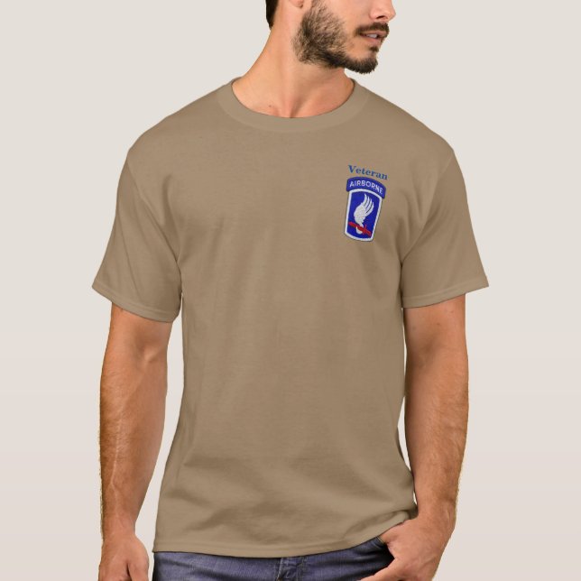 T-shirt Armée de terre 173e brigade aéroportée ABN sky sol (Devant)