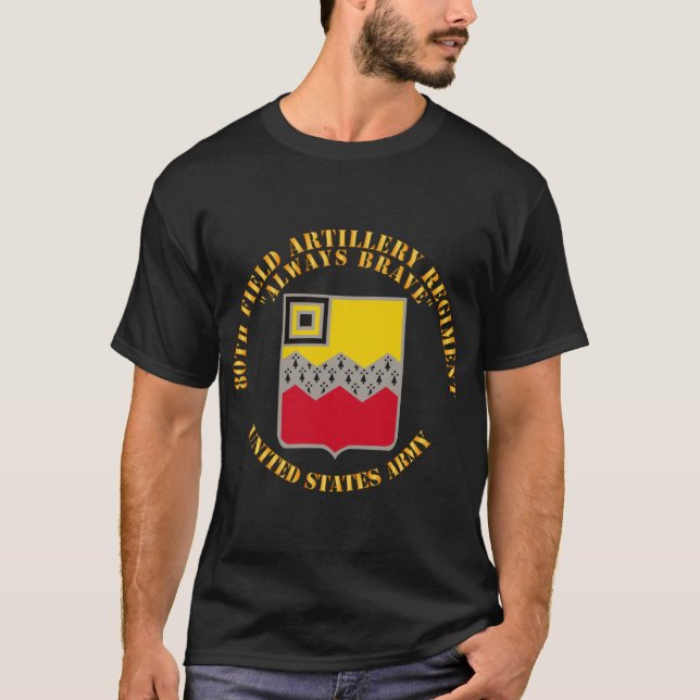 T-shirt Armée de terre - 80e Régiment d'artillerie de camp (Devant)