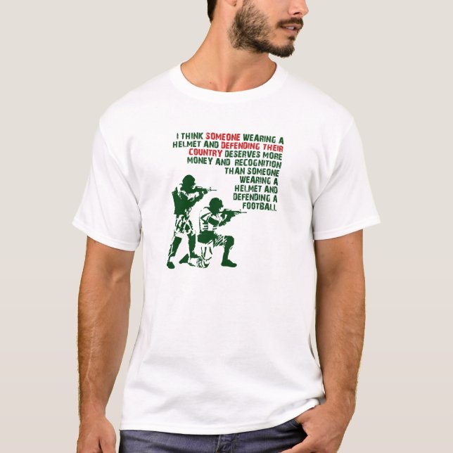 T-shirt Armée Plus Drôle que le Sport (Devant)