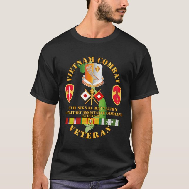 T-shirt Armée - Vietnam Combat Vet avec 69e signalisation  (Devant)