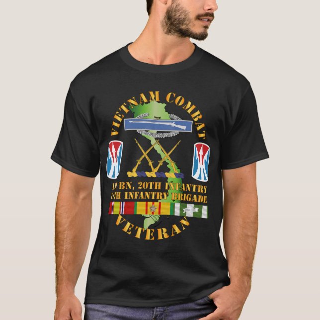 T-shirt Armée - Vietnam Combat Vet - CIB - DUI w (Devant)