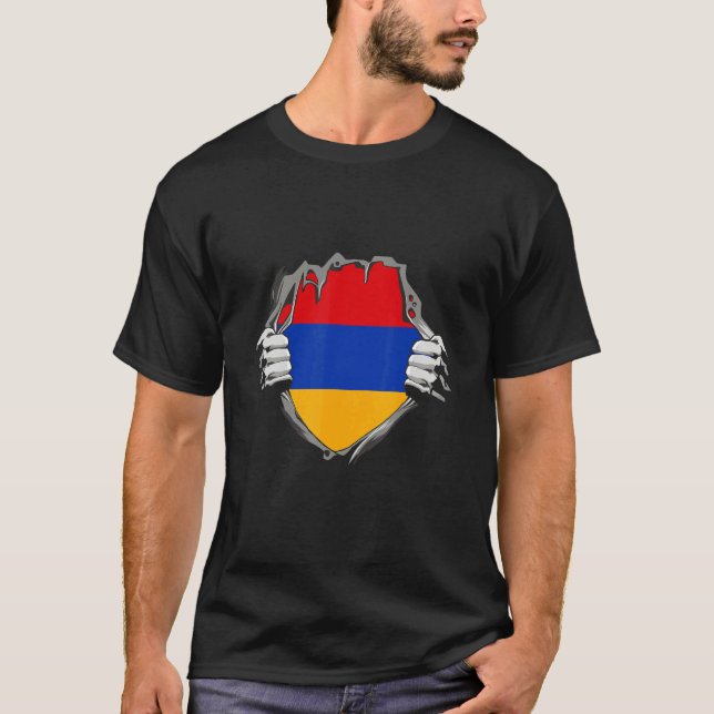 T-shirt Armenia flag (Devant)