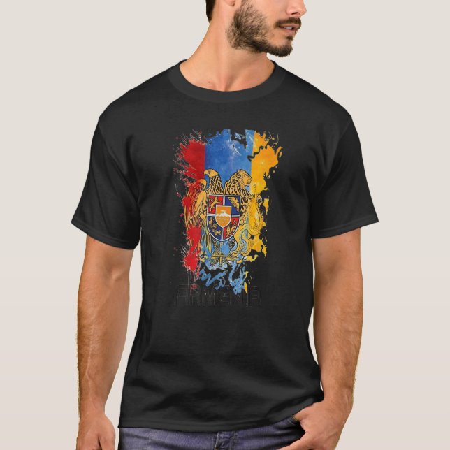 T-shirt Armenia Flag Armenian clothes Armenia  for women (Devant)