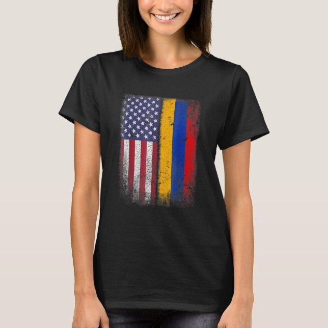 T-shirt Armenian American Flag Armenia Usa (Devant)