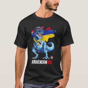 T-shirt Armenianrex Fier Dinosaur Sauru, Drapeau Arménien