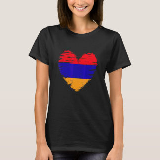 T-shirt Arménie Coeur drapeau arménien Fierté arménienne