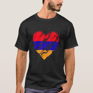 T-shirt Arménie Coeur drapeau arménien Fierté arménienne