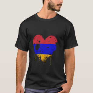 T-shirt Arménie Coeur du drapeau arménien Racines arménien