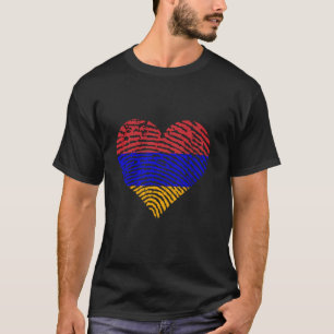 T-shirt Arménie Cœur Racines Arméniennes Fierté Arménienne