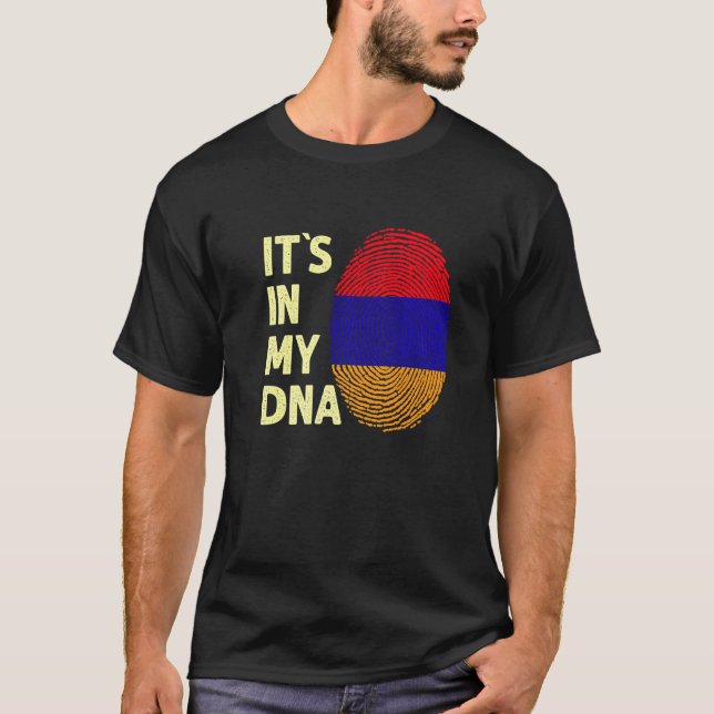 T-shirt Arménie Dans Mon Équipe Drapeau Arménien Adn Armén (Devant)