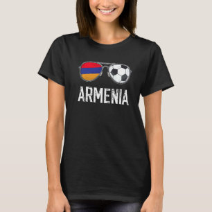 T-shirt Arménie Drapeau & Football Sunglass Ventilateur ar