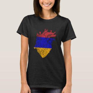 T-shirt Arménie Fierté arménienne Arménie Coeur du drapeau