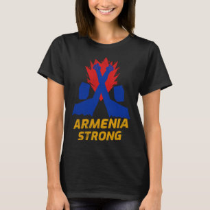 T-shirt Arménie forte  vintage Défendre la communauté armé