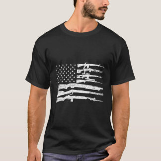 T-shirt Armes à Drapeau Américaines Vintage 2E Amendement 