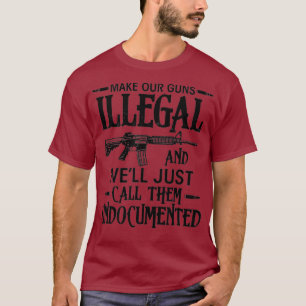 T-shirt Armes à feu amusantes Armes à feu amusantes Cont