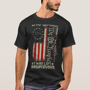 T-shirt Armes À Feu Drapeau Américain Dans Ma Défense J'Ai