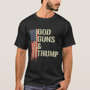 T-shirt Armes À Feu Et Trump I 2e Amendement Trump Drapeau