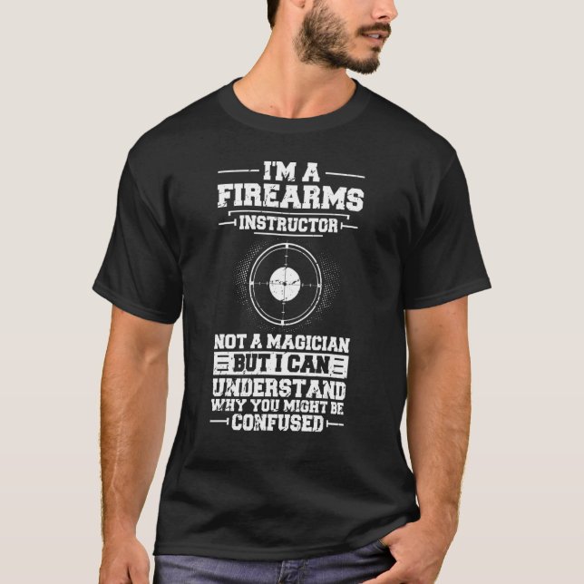 T-shirt Armes à feu instructeur pistolet tir sécurité Trai (Devant)