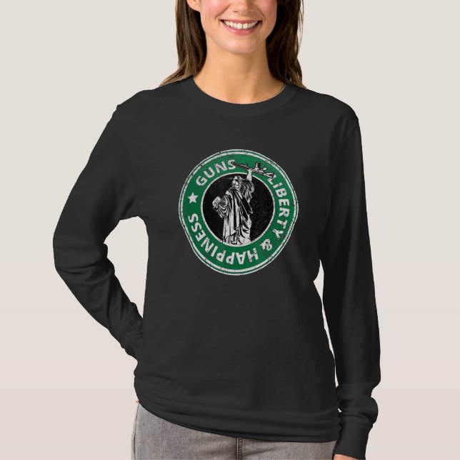 T-shirt armes à feu liberté et bonheur (Devant)