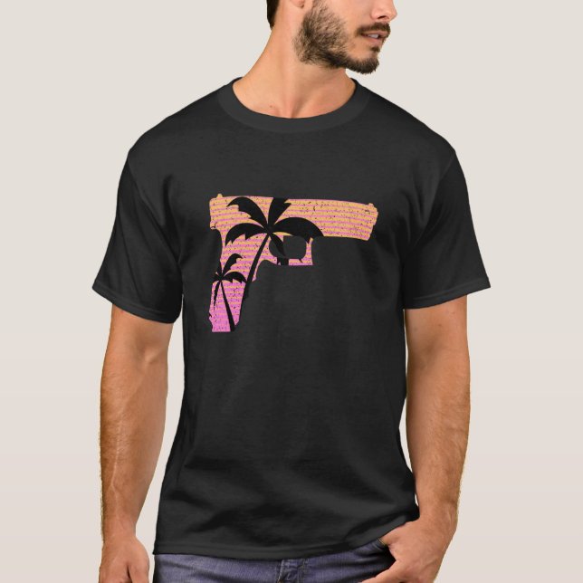 T-shirt Armes à feu Tropical Beach mignonne Hawaiian Aloha (Devant)
