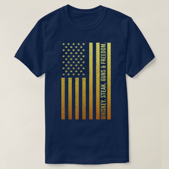 T-shirt Armes à whisky steak liberté (Design devant)