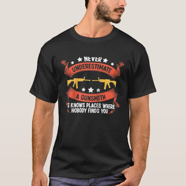 T-shirt Armes de gunsmith Guns Maker Citations Ragl (Devant)