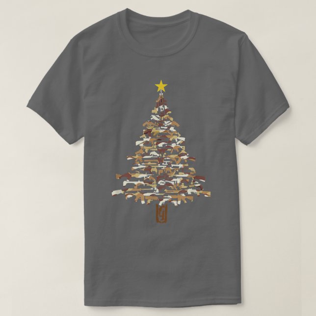 T-shirt Armes De Noël Camo Imprimer Cadeau De Noël Pour Ar (Design devant)