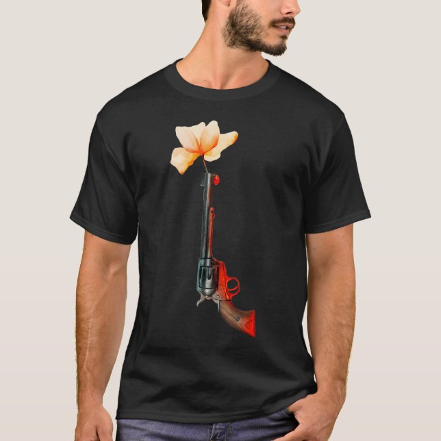 T-shirt Armes fleurs pour une coccinelle (Devant)