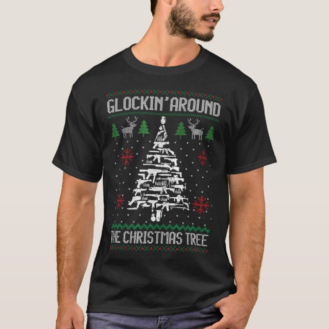 T-shirt Armes Vilaines Chandails De Noël Pour Les Amateurs (Devant)