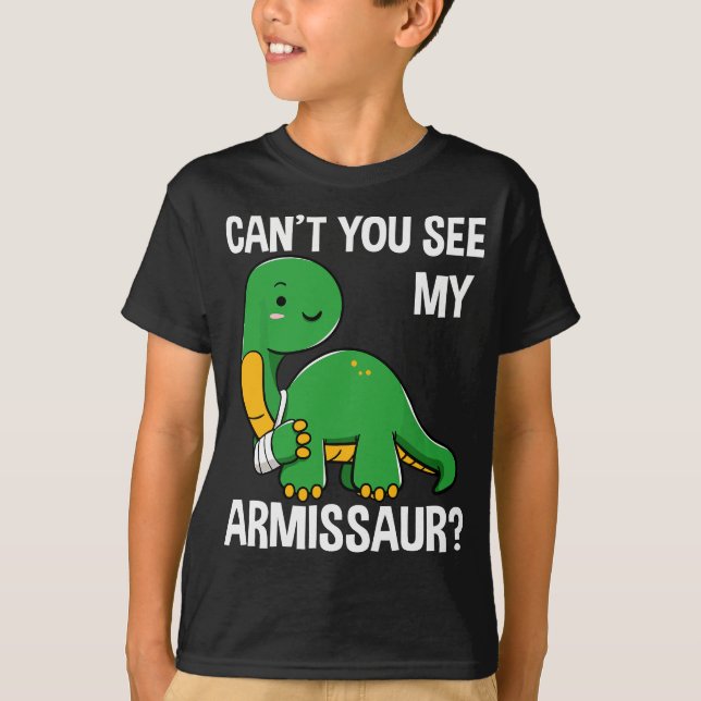 T-shirt Armissaur Bones brisées Bras Blessures Dinosaure R (Devant)