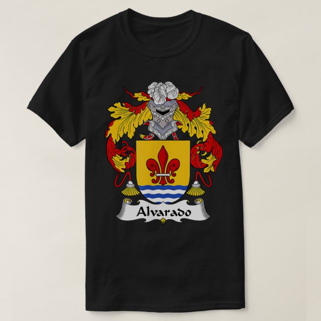 T-shirt Armoiries d'Alvarado Armoiries de la famille Crest (Design devant)