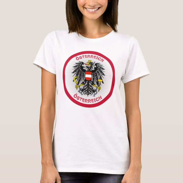 T-shirt Armoiries d'Autriche de forme circulaire  (Devant)
