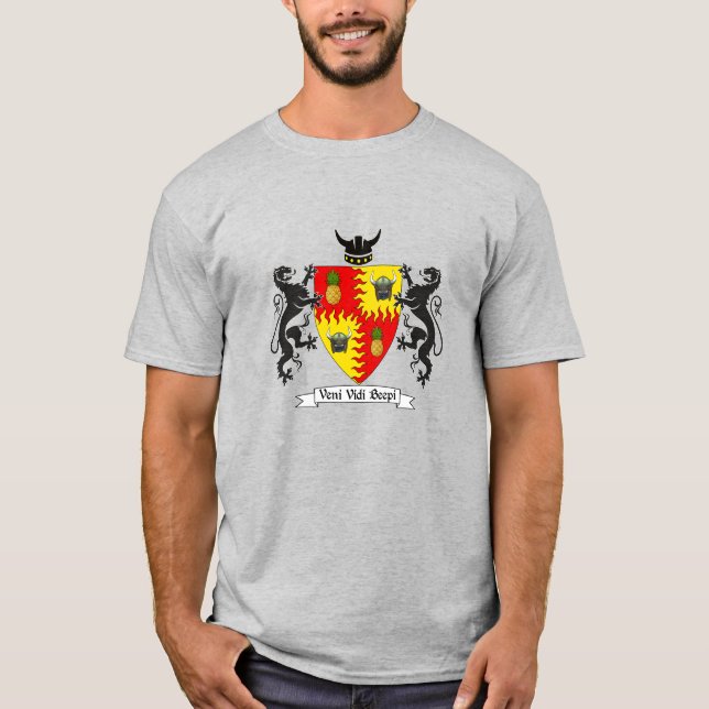 T-shirt Armoiries de Beep "Je suis venu, j'ai vu, j'ai bu" (Devant)