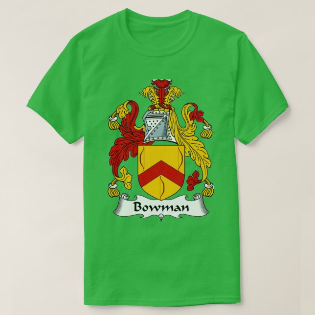 T-shirt Armoiries de Bowman Bowman Family Crest (Design devant)