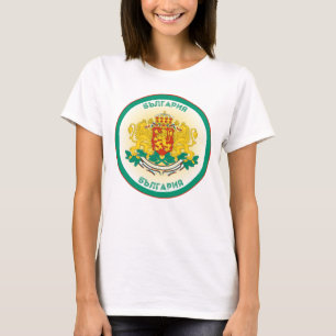 T-shirt Armoiries de Bulgarie de forme circulaire