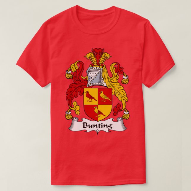 T-shirt Armoiries de Bunting Crest de famille (Design devant)