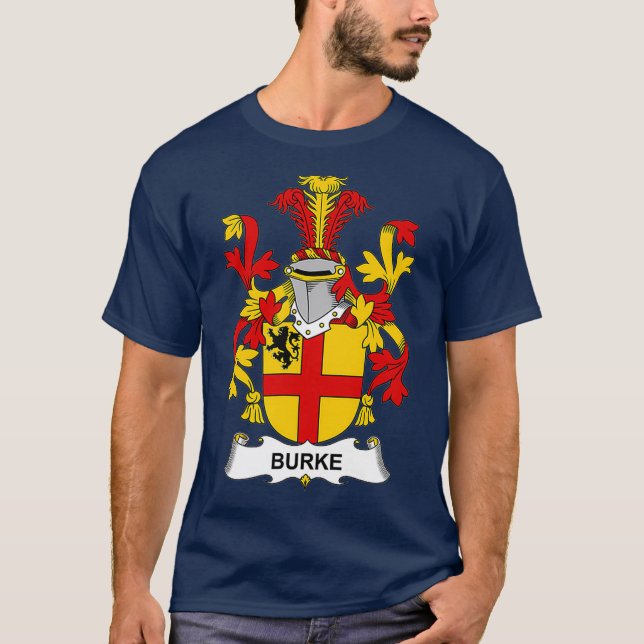 T-shirt Armoiries de Burke Family Crest (Devant)
