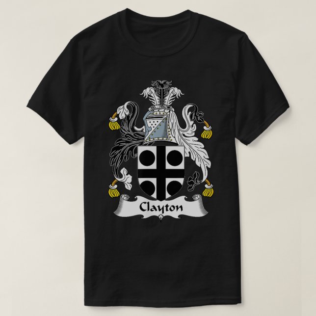 T-shirt Armoiries de Clayton Famille Crest  (Design devant)