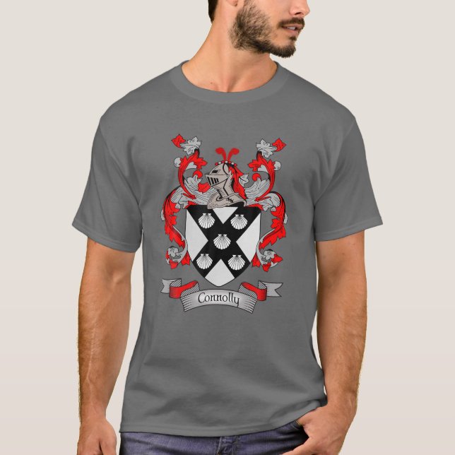 T-shirt Armoiries De Connolly | Connolname Family Cr (Devant)