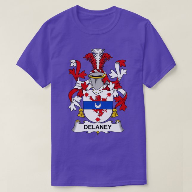 T-shirt Armoiries de Delaney Armoiries de la famille Crest (Design devant)