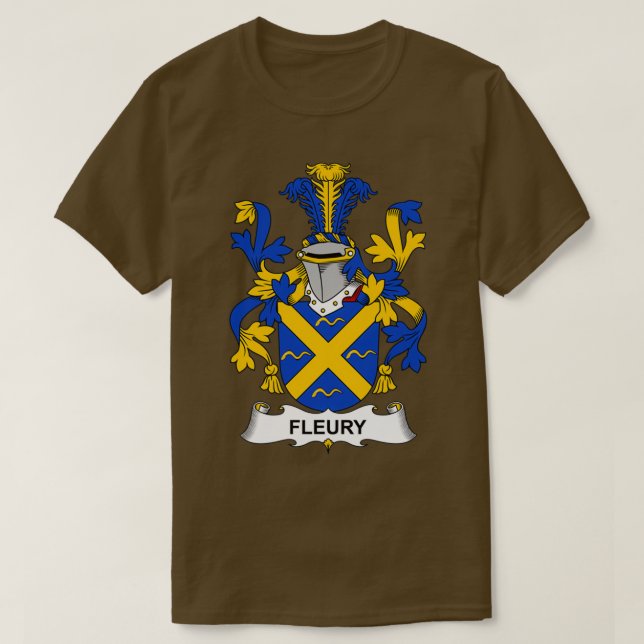 T-shirt Armoiries de fleury Cimier de famille (Design devant)