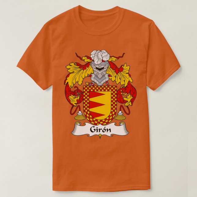 T-shirt Armoiries de Giron Armoiries de la famille (Design devant)