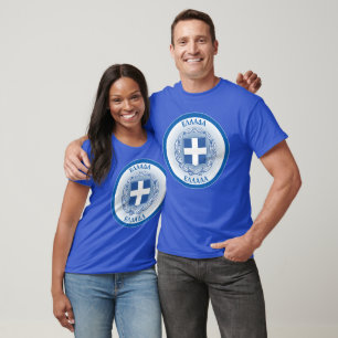 T-shirt Armoiries de Grèce en forme de cercle 