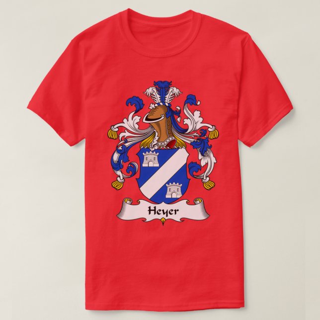 T-shirt Armoiries de Heyer Crest Famille (Design devant)