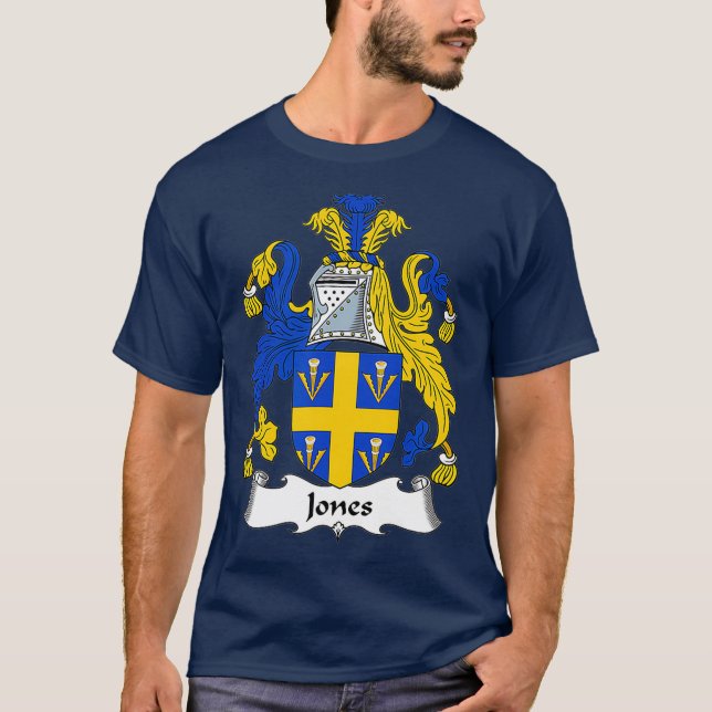 T-shirt Armoiries de Jones Coat Family Crest (Devant)