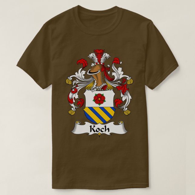 T-shirt Armoiries de Koch Coat Famille Crest (Design devant)