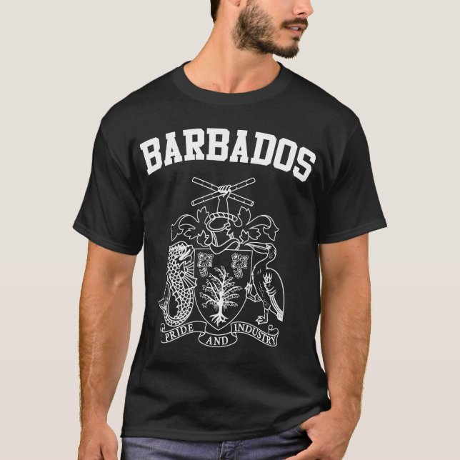 T-shirt Armoiries de la Barbade (Devant)